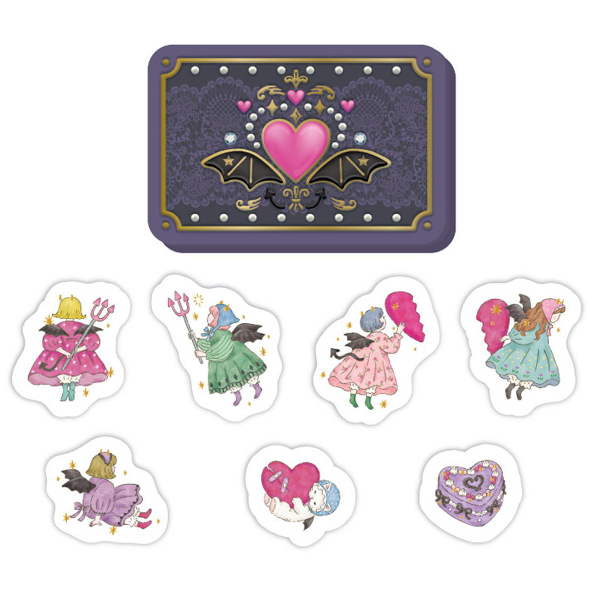 缶入りフレークシール 21P あくま 371486