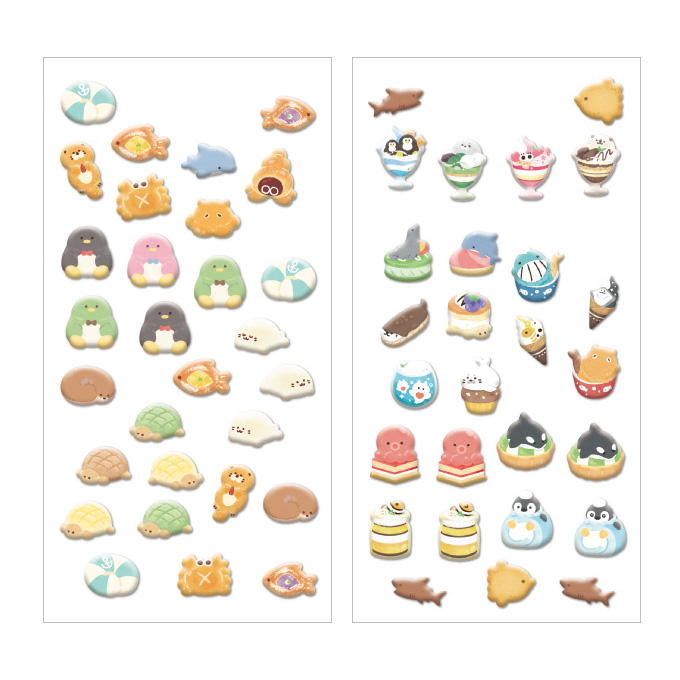 ぷっくりシール 海の生き物カフェ 372487