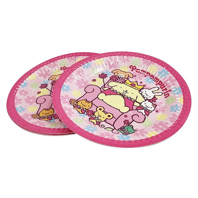 sanrio ポムポムプリン周年 紙皿18cm 5P 372574