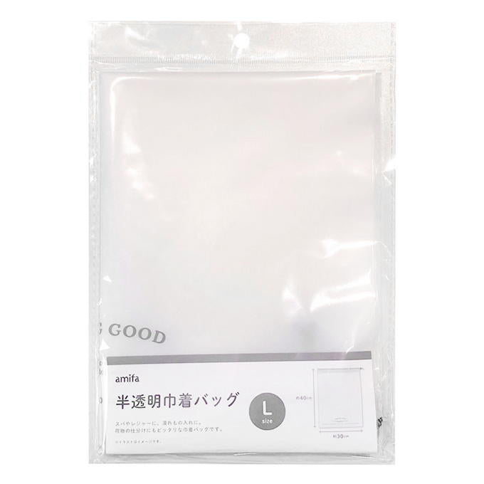 半透明巾着バッグ L 373031