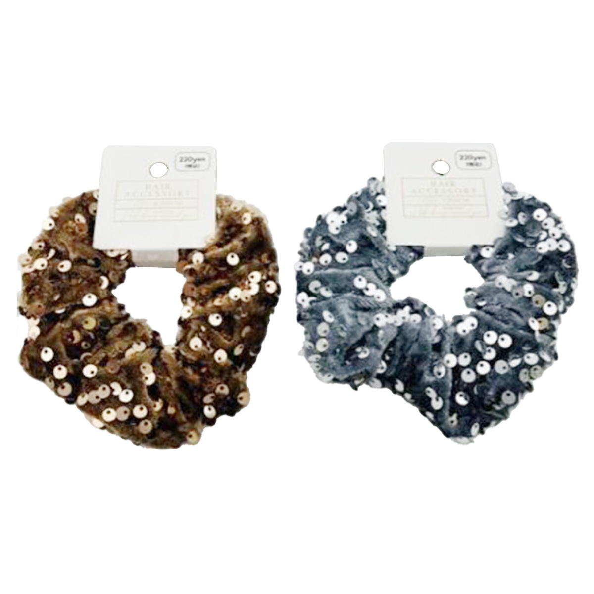 ベロアスパンコールシュシュ 374109