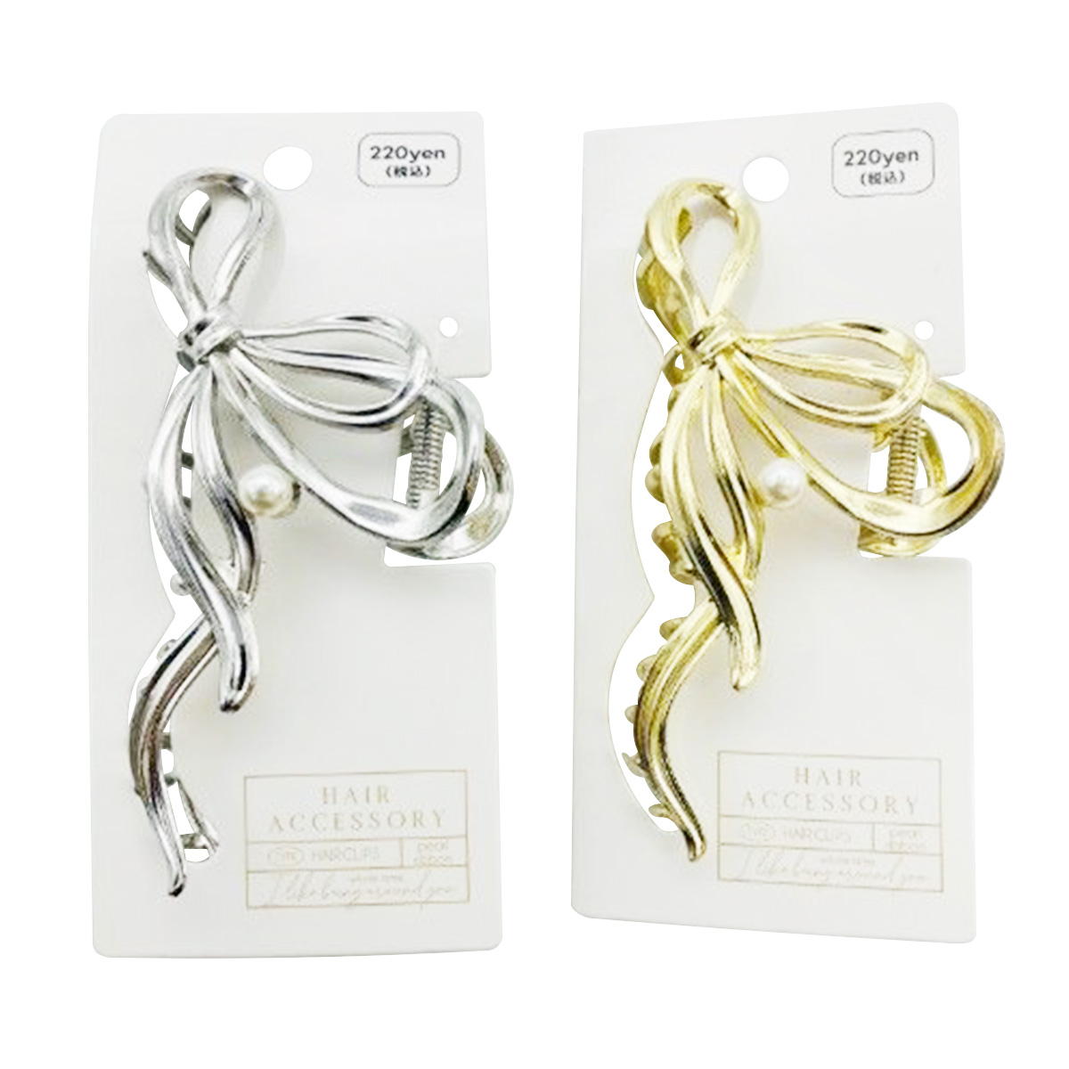 パールリボンバンスクリップ 374128