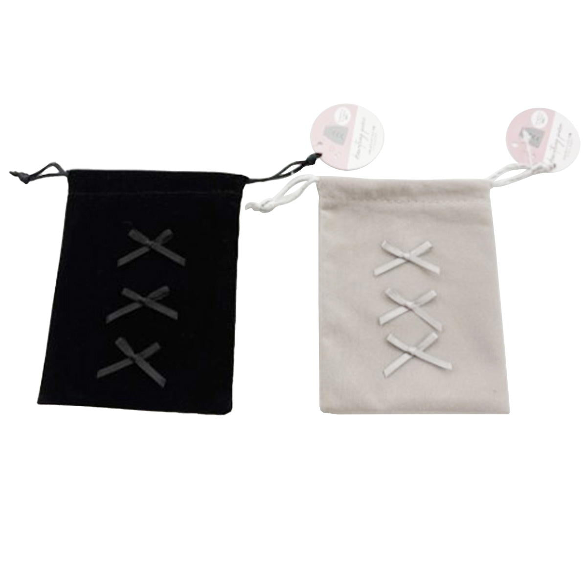 ふわふわミニリボン巾着ベーシックカラー 375407