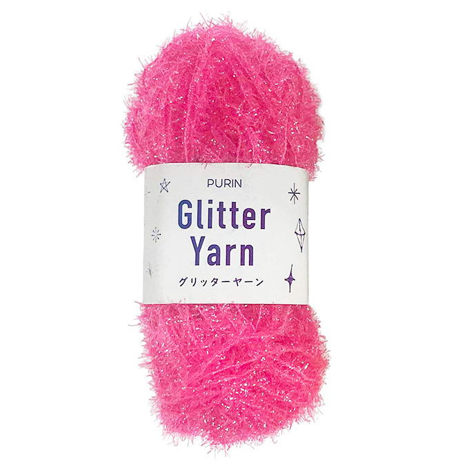 グリッターヤーン 毛糸 9 イエロー 25g 375809