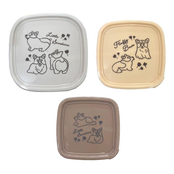 コンパクトランチBOX3個セット コーギー 397506
