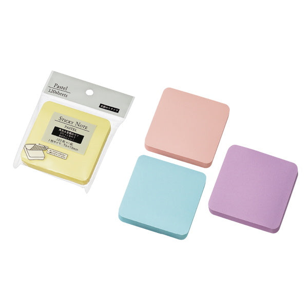 角丸ふせん紙 全面のり75×75mm/パステル1P 450241
