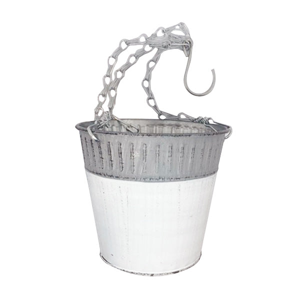 プランター 植木鉢 ハンギングポット 吊り下げポット アベル ホワイト 幅13×奥行13×高さ11.5cm　450688
