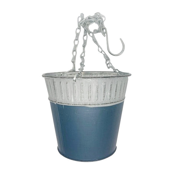 【OUTLET】プランター 植木鉢 ハンギングポット 吊り下げポット アベル ネイビー 幅13×奥行13×高さ11.5cm　450702