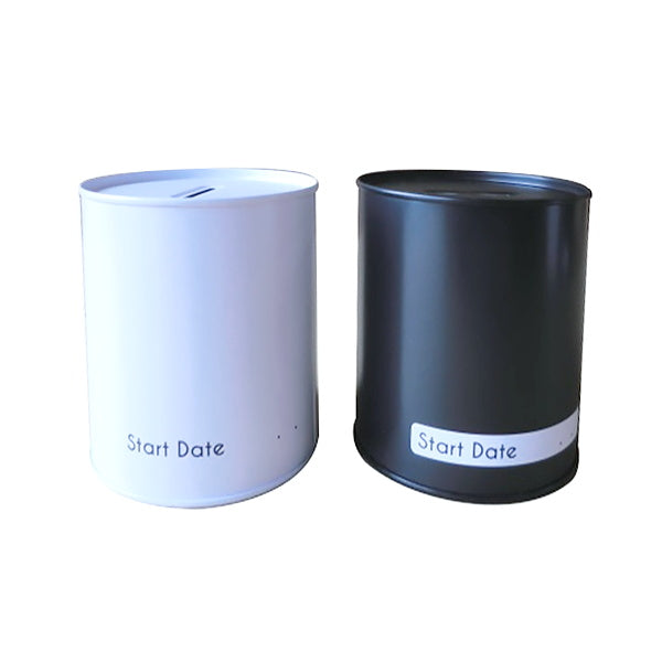 缶貯金箱10万モノトーン 454957