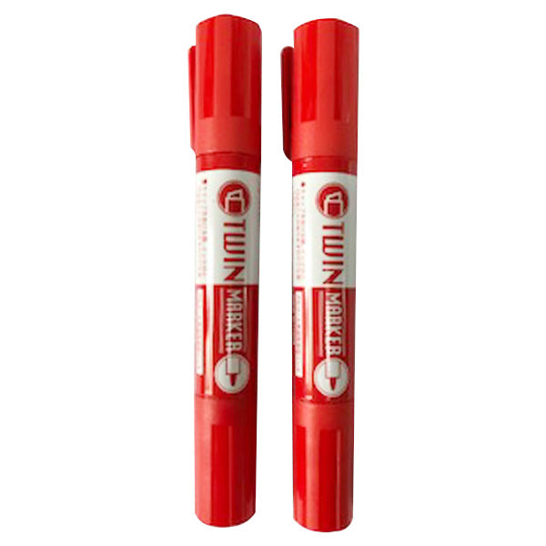 油性ツインマーカー 赤2本組 455045
