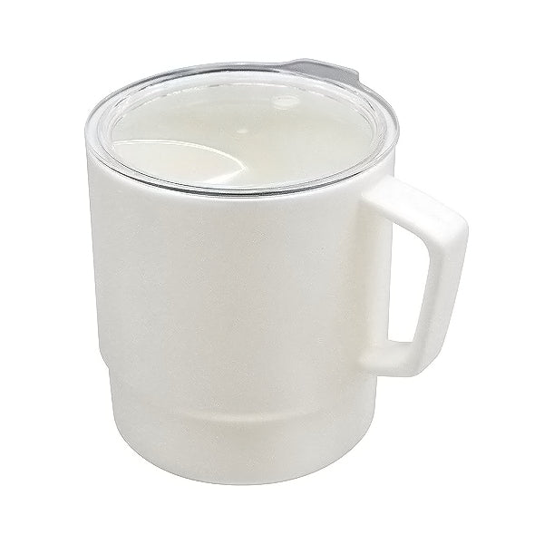 【OUTLET】マグカップ コップ クリアカバーマグ ホワイト 360ml　455303