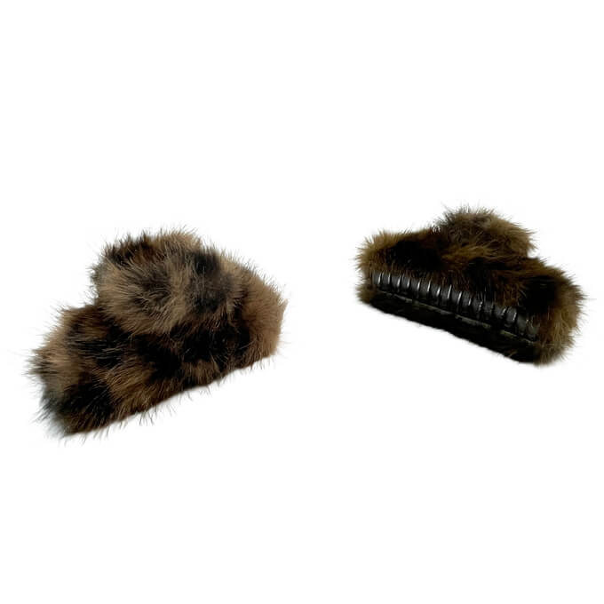 レオパード モコモコヘアクリップ 580219