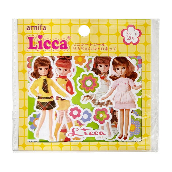 ミニシートシール 3シート リカちゃん レトロポップ 598851