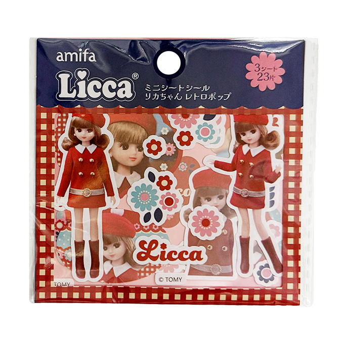 ミニシートシール 3シート リカちゃん レトロポップ 598851