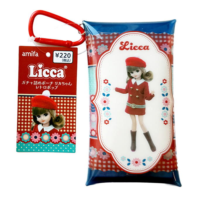 ガチャ詰めポーチ リカちゃん レトロポップ レッド 598859