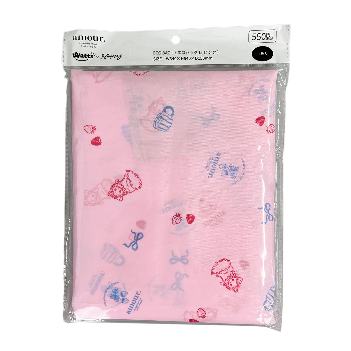 【OUTLET】NAPPYコラボ amour エコバッグL ピンク 599222