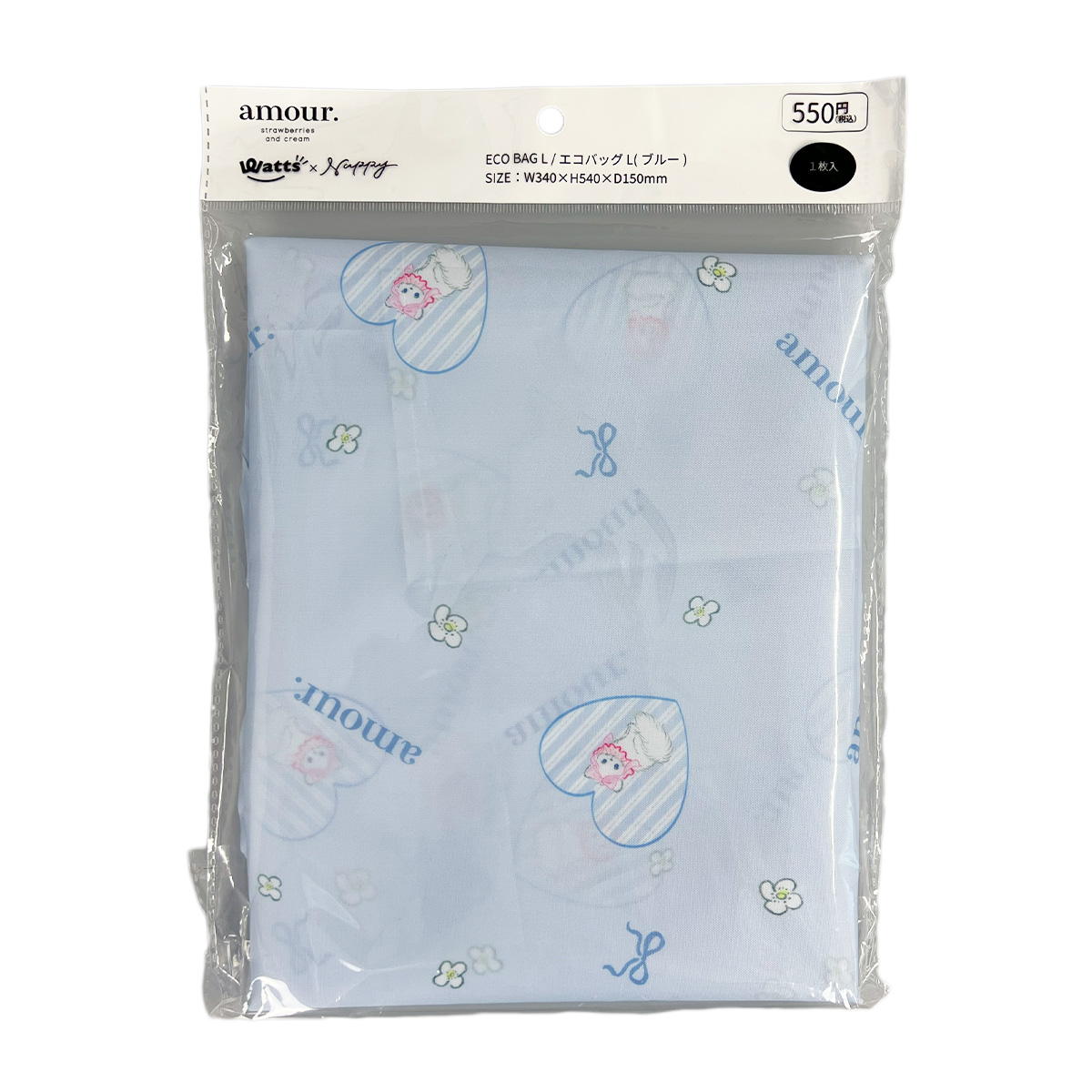 【OUTLET】NAPPYコラボ amour エコバッグL ブルー 599223