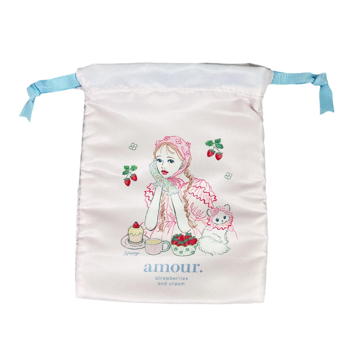 【OUTLET】NAPPYコラボ amour 巾着 S ピンク 599235