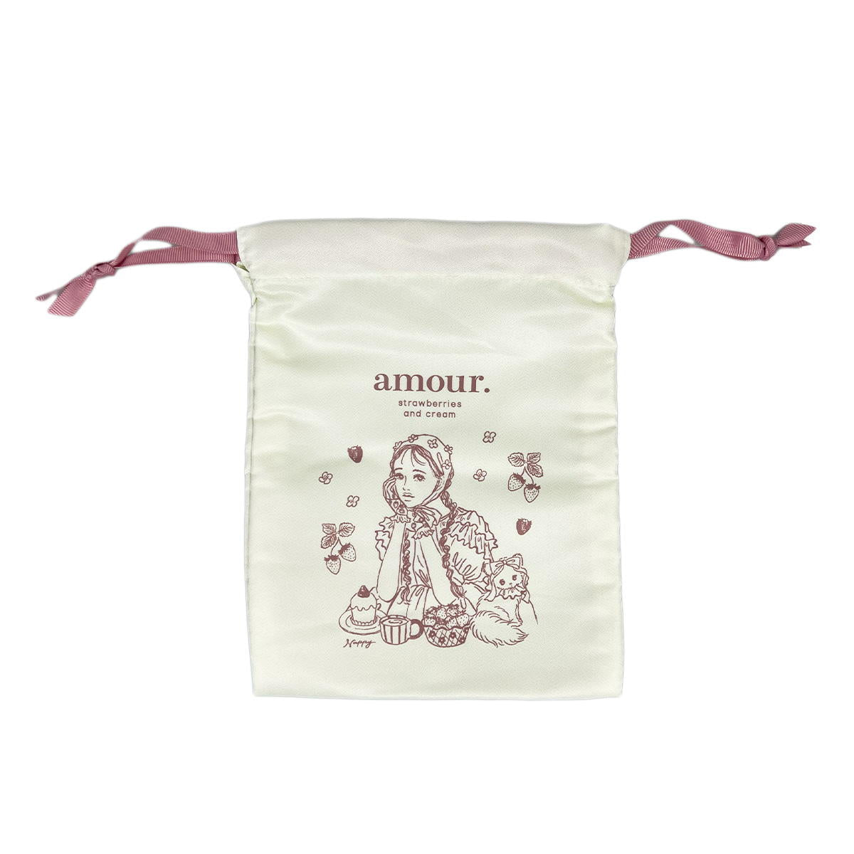 【OUTLET】NAPPYコラボ amour 巾着 M ピンク 599237