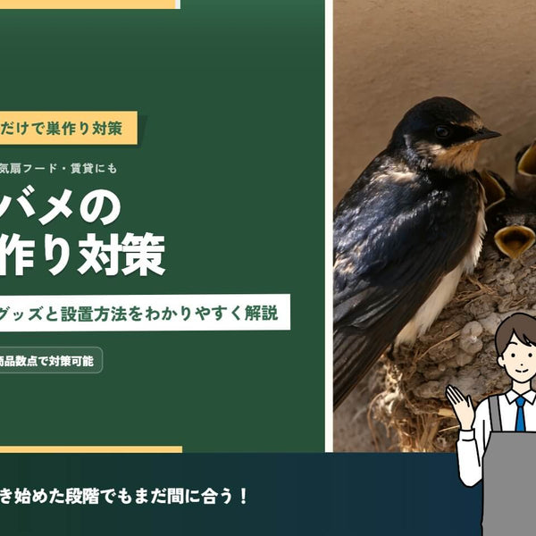 ツバメの巣対策は100均で足りる！効果的なグッズと設置方法を画像で解説