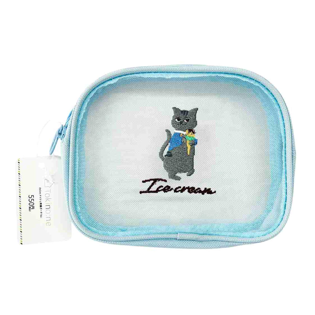 Tokinone PB.dolceメッシュ刺繍ポーチブルー 000092