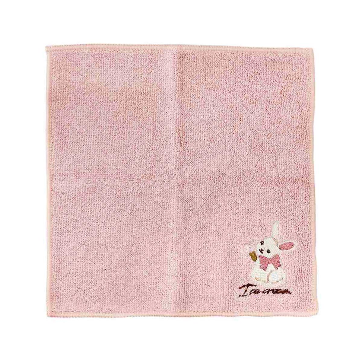 【OUTLET】Tokinone PB.dolce刺繍ミニタオルピンク 000097
