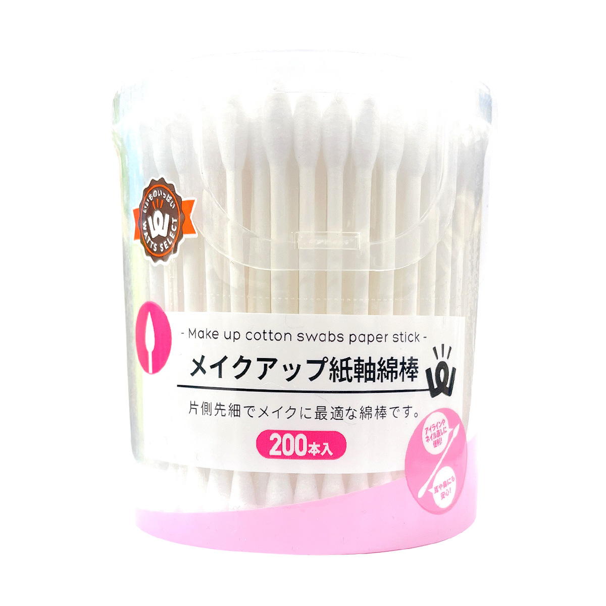 PB.メイクアップ紙軸綿棒 200本入 004404