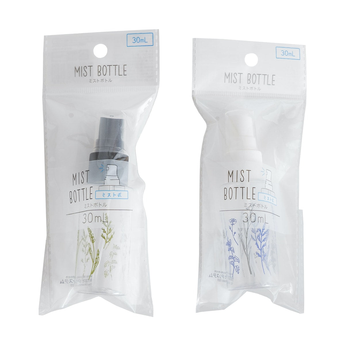 トラベルボトル 詰め替え容器 ミストボトル ボタニカル柄 30ml　005340