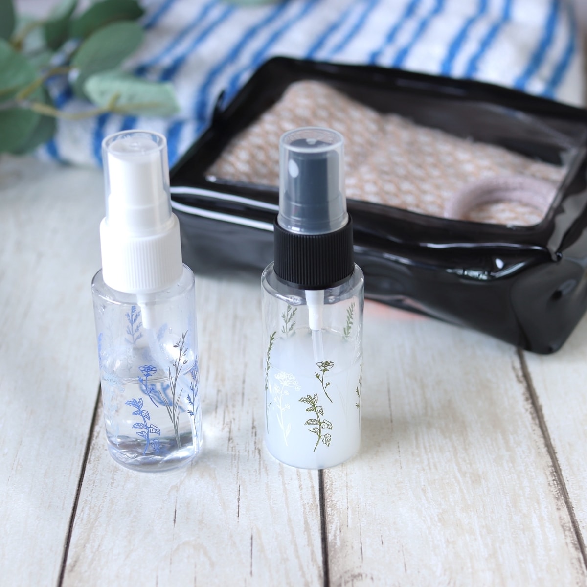 トラベルボトル 詰め替え容器 ミストボトル ボタニカル柄 30ml 005340