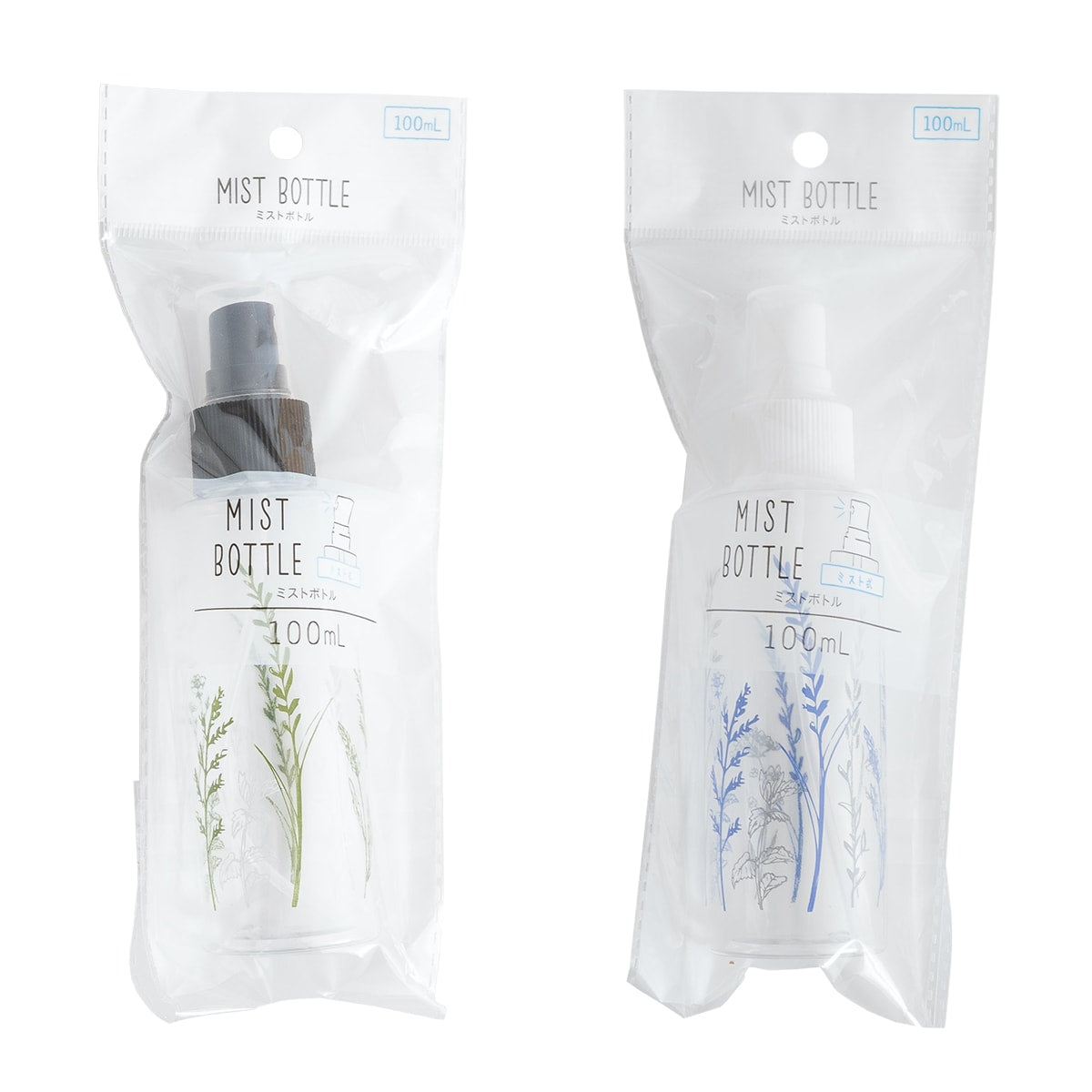 トラベルボトル 詰め替え容器ミストボトル ボタニカル柄 100ml　005341