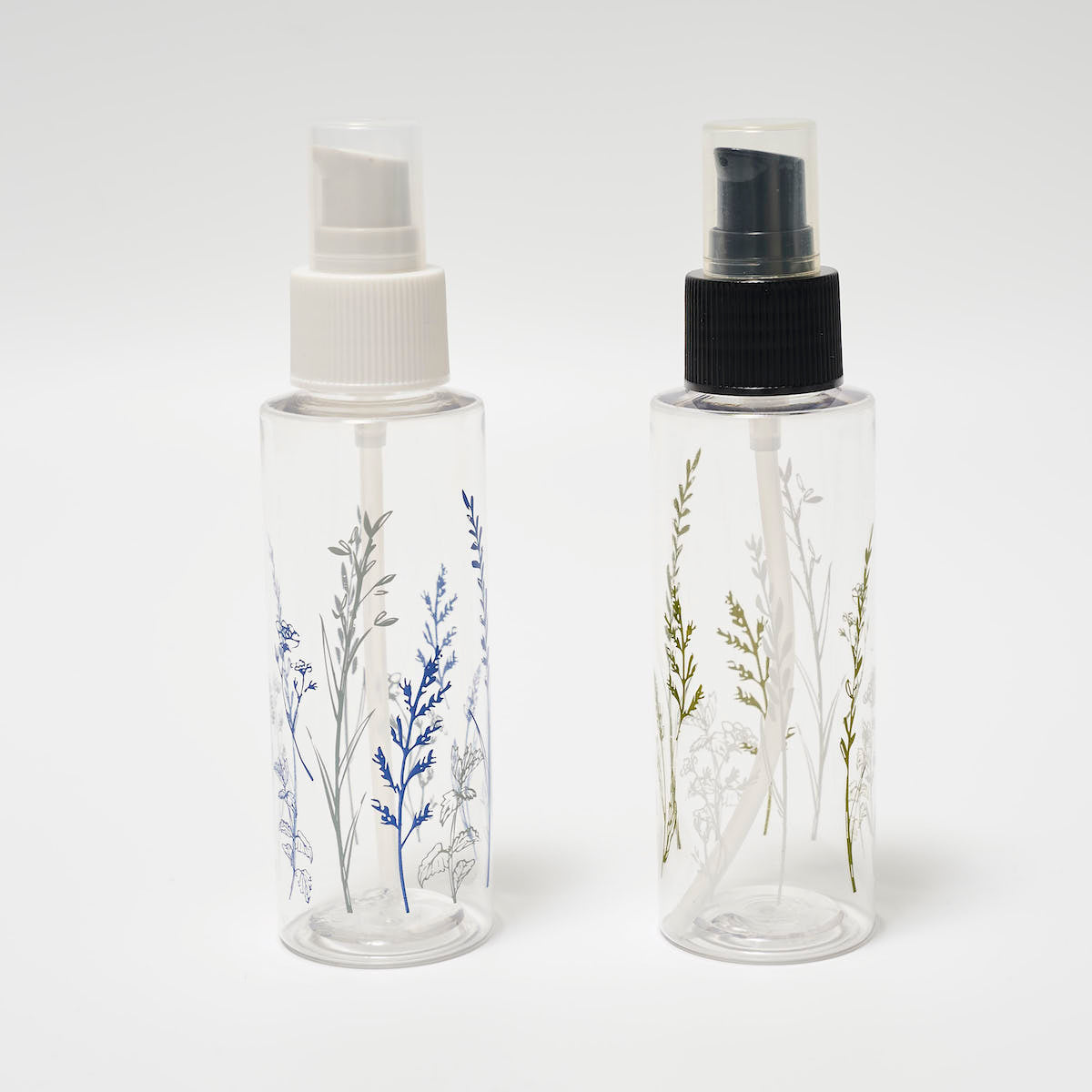 トラベルボトル 詰め替え容器 ポンプボトル ボタニカル柄 100ml 005343