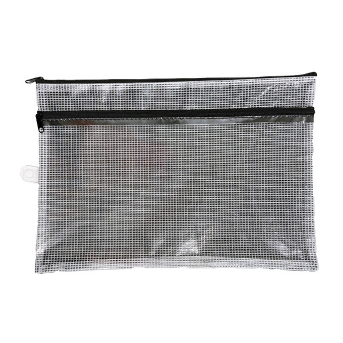 メッシュポーチ クリアポーチ Wファスナーポーチ A4 009951