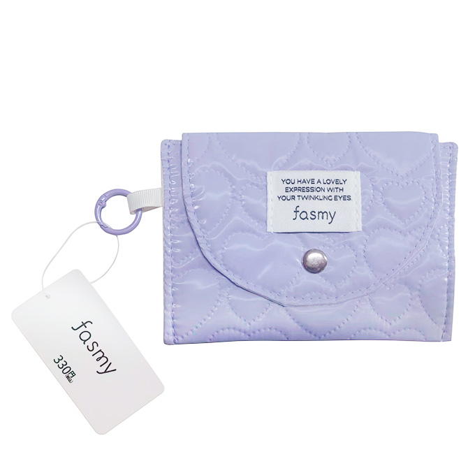 PB.fasmy ハートリング付ポーチ パープル 020937