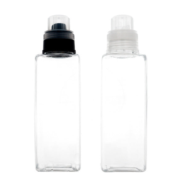 詰替容器 液体洗剤詰め替えボトル 透明角型 600ml　021897