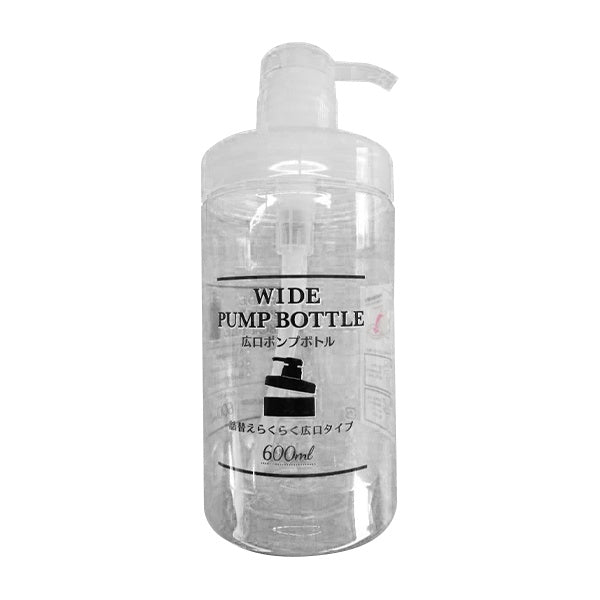 【在庫限り】ディスペンサー 詰め替えボトル 広口ポンプボトル 600ml クリア　023470
