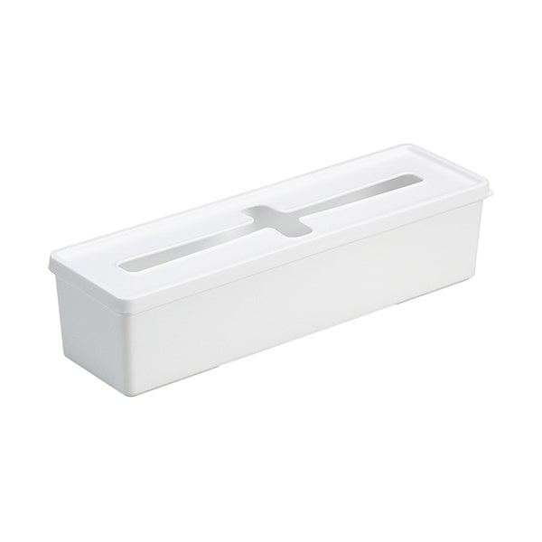 収納ケース 収納ボックス 小物入れ プルアウトボックス LL ホワイト 縦8.6×横29.5×高さ7.1cm　025449