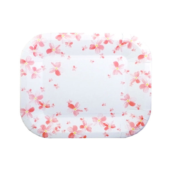 【在庫限り】桜柄 はなのペーパープレート 32×27cm 2枚入り　030882