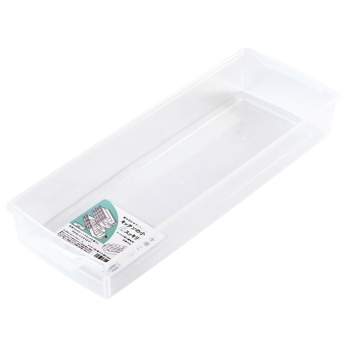 キッチンA4ハーフトレー クリア 約11.7×33.8×4.7cm 038420