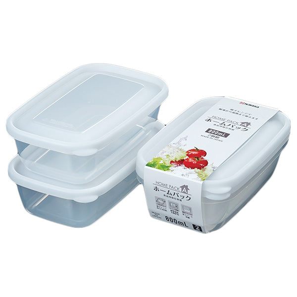 食品保存容器 フードストッカー ストック容器ホームパックA 2P ホワイト 800ml　039071