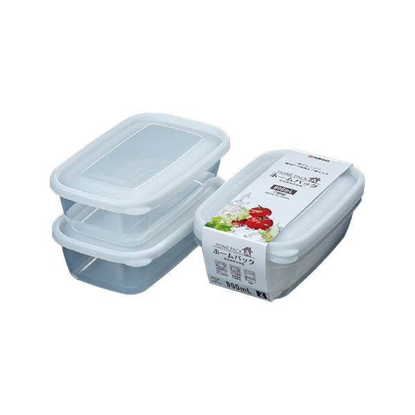 食品保存容器 フードストッカー ストック容器ホームパックA 2P ホワイト 800ml　039071