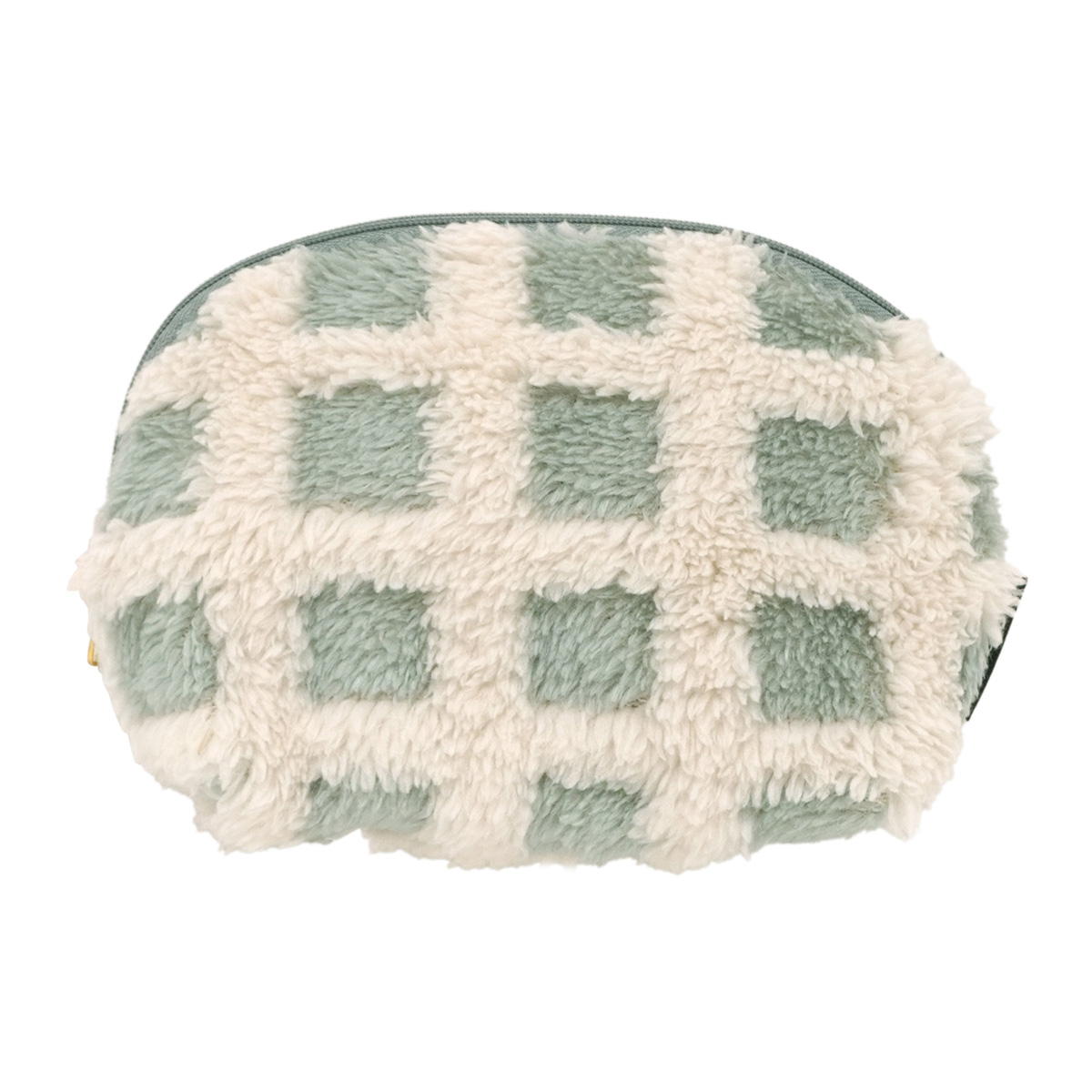 在庫限り】Tokinone PB.もこもこシェル形ポーチ チェック柄 GY 041665