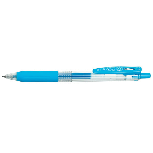 ボールペン ZEBRA ゼブラジェルボールペン SARASACLIP サラサクリップ 0.5 ライトブルー 1本入 P-JJ15-LB　045786