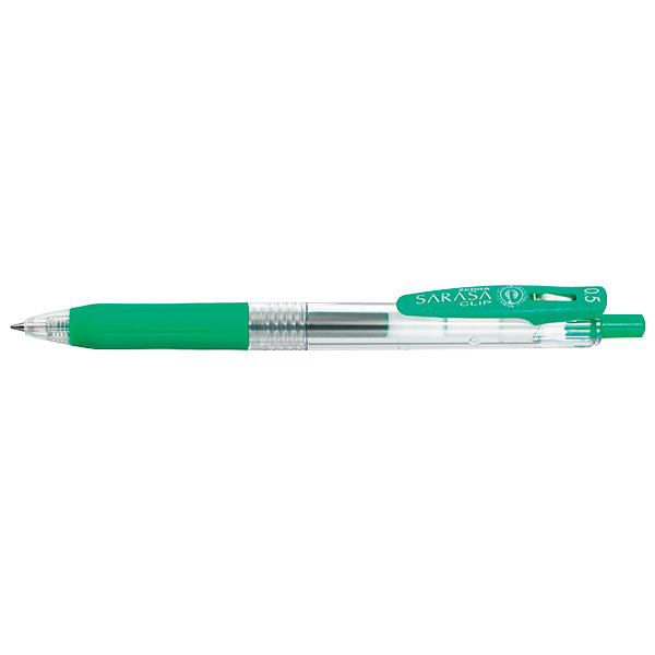 ボールペン ZEBRA ゼブラジェルボールペン SARASACLIP サラサクリップ 0.5 緑 1本入 P-JJ15-G　045787