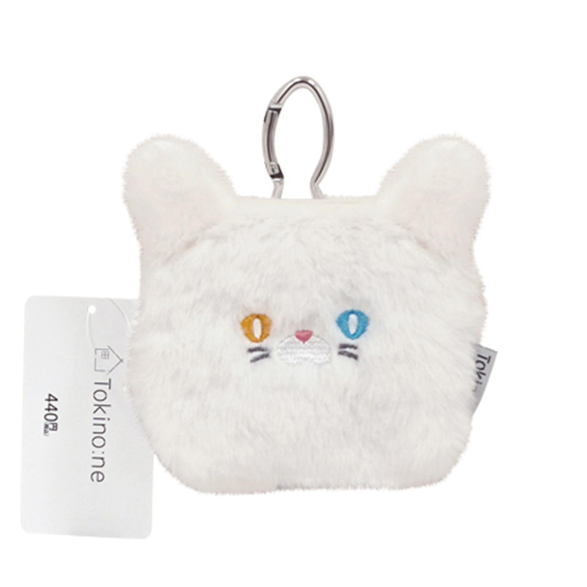 Tokinone PB.ねこポーチ カラビナ付 WH 045891