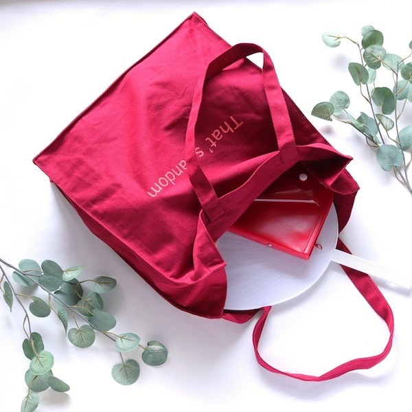 トートバッグ PB.推し色トート レッド 約H40×W38×D12cm  赤 049781