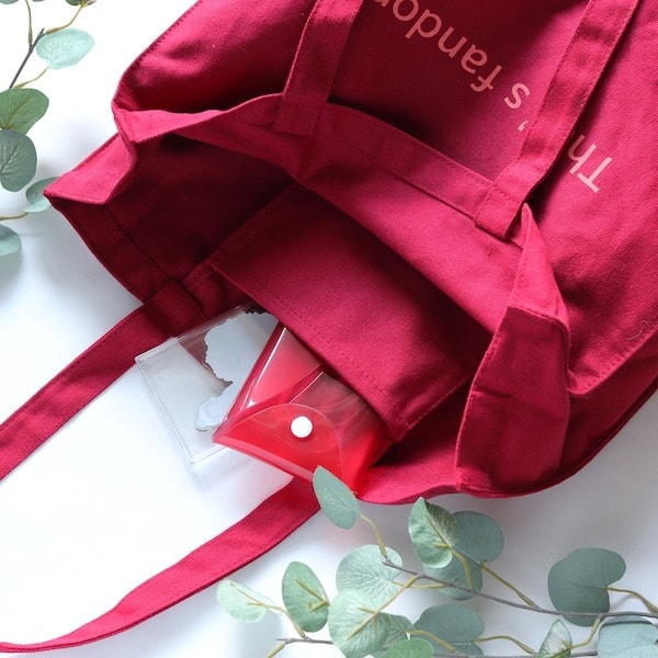 トートバッグ PB.推し色トート レッド 約H40×W38×D12cm  赤 049781