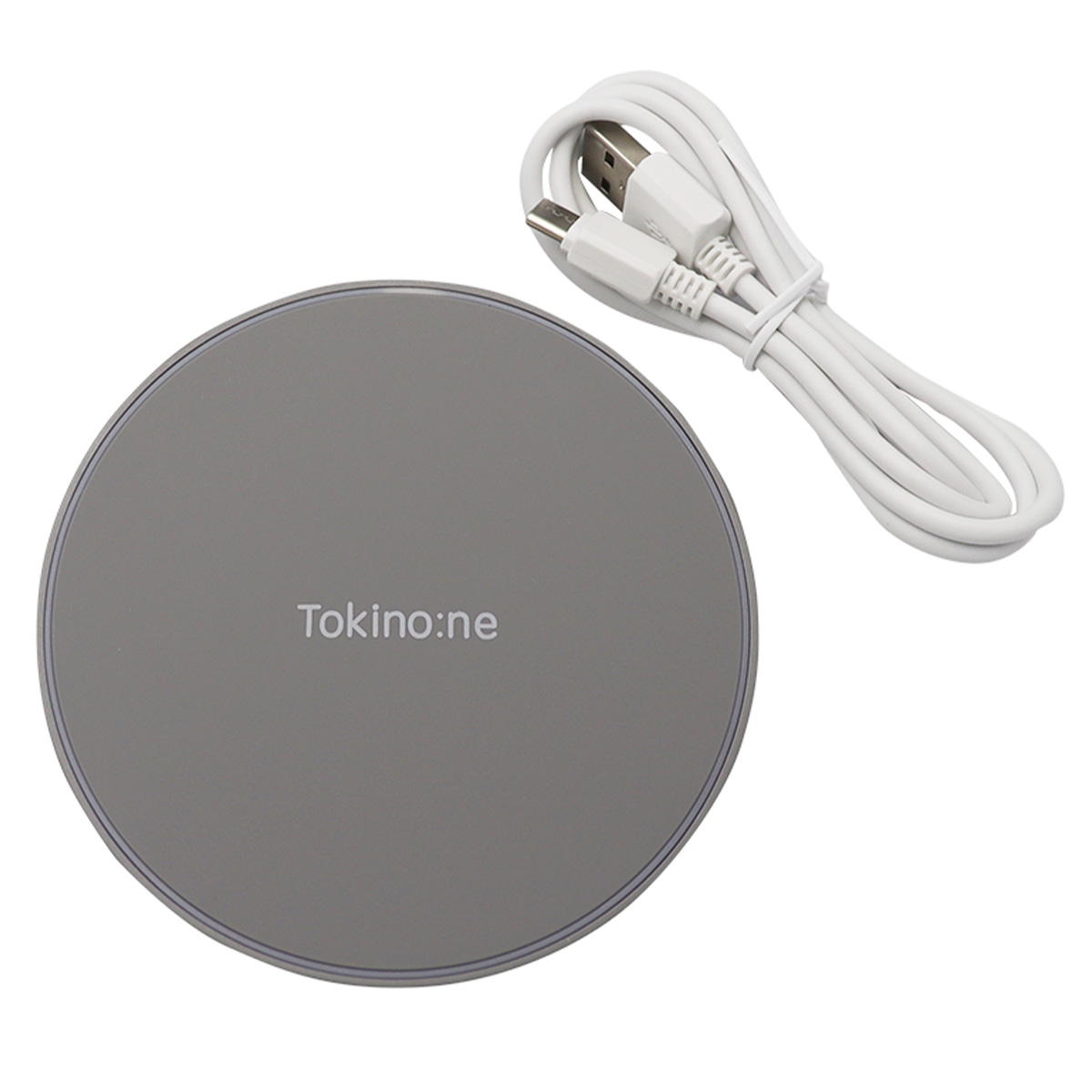 OUTLET】Tokinone PB.Qi認証 10W ワイヤレス充電器 グレー 057202