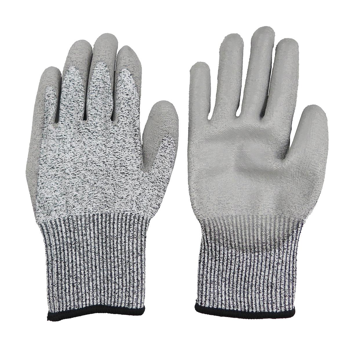 ニチリＴＫ遠赤外線８mm丸アイロン シルバーグローブ型 軍手 グローブ Tokinone PB.耐切創手袋ウレタンコーティング L 057682