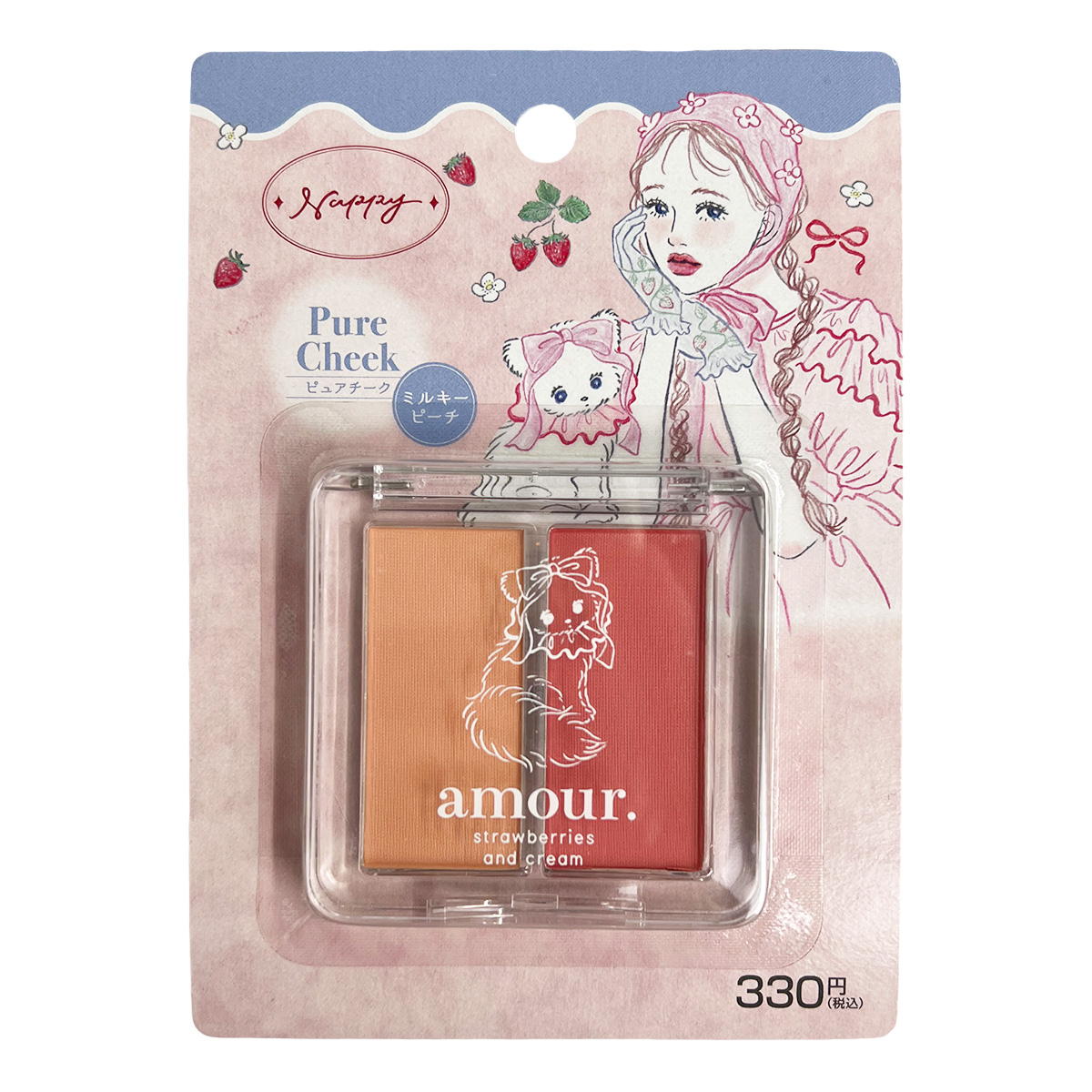 PB.NAPPYコラボ amour パウダーチーク ミルキーピーチ 058159