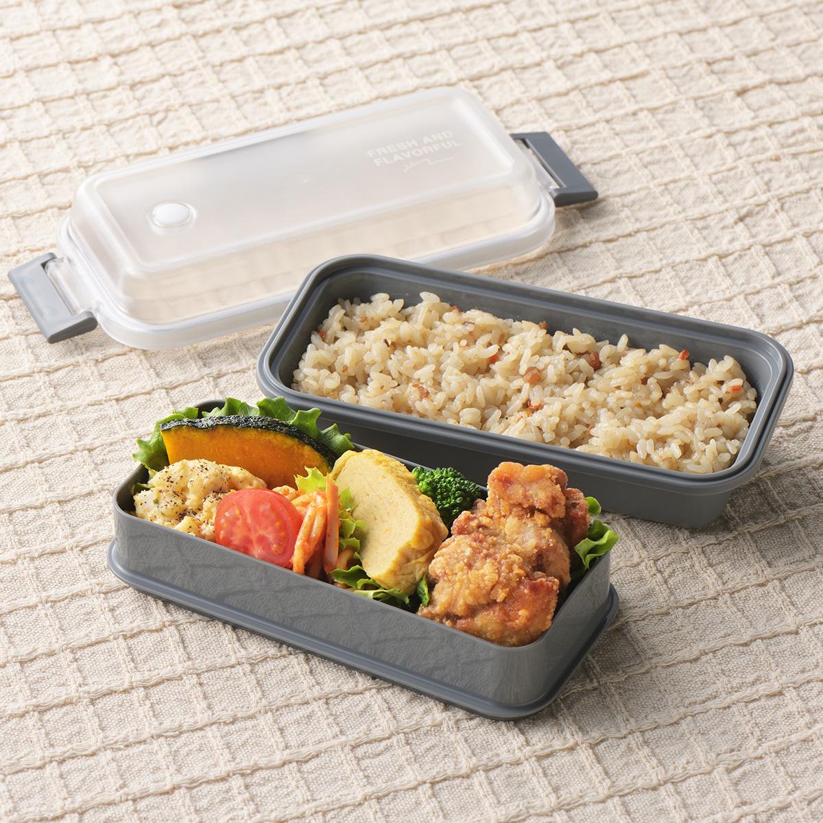 【OUTLET】お弁当箱 ランチボックス PB.藤本美貴コラボ コンテナ ランチBOX グレー 058639